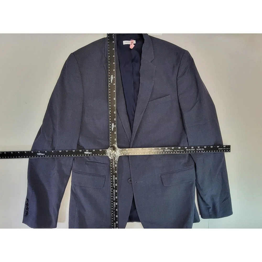 Calvin‎ Klein Men Dark Gray Wool Blend Blazer Sport Coat Size M
